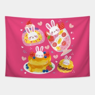 Bunny Sweets and Desserts Tapestry