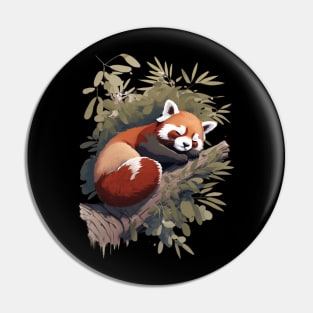 Sleeping Red Panda Pin