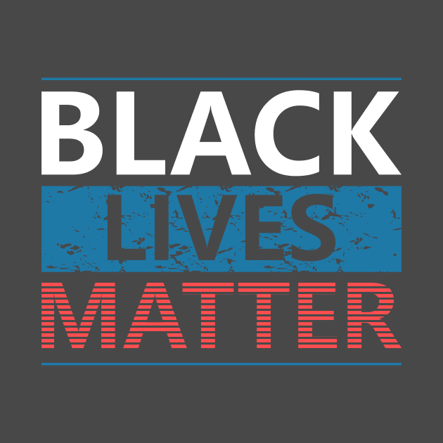 Black Lives Matter USA Flag by Golden Eagle Design Studio