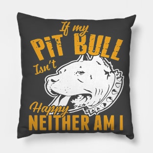 happy pitbull Pillow