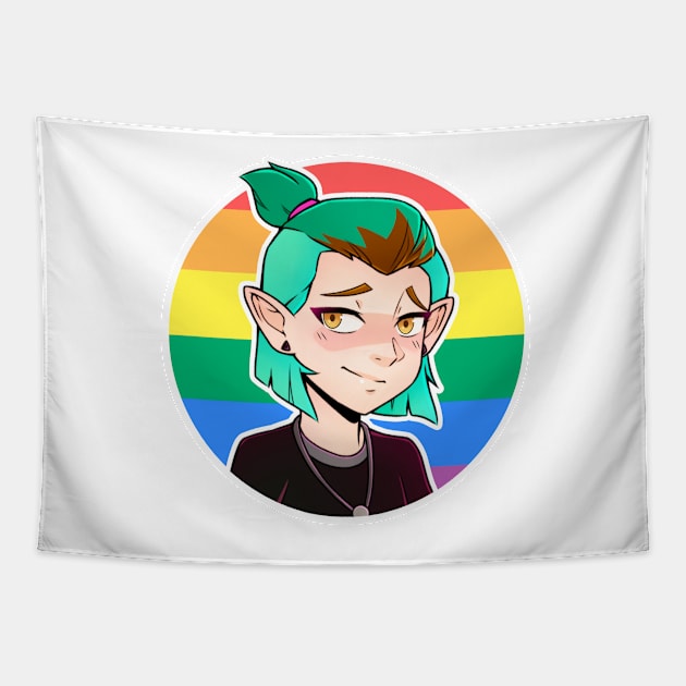 Amity Pride Flag Tapestry by HeyMrDeath