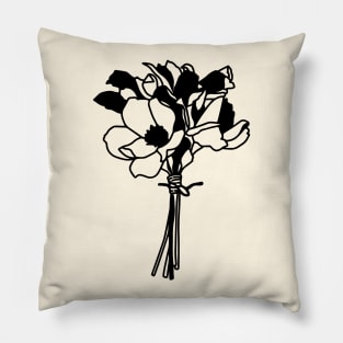 minimalist flowers Pillow