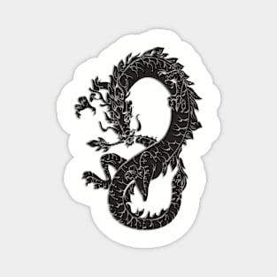 Oriental Dragon in Black Magnet