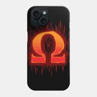 Greek Omega - Orangey Red Phone Case