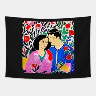 Lovers, motif 3-Matisse inspired Tapestry