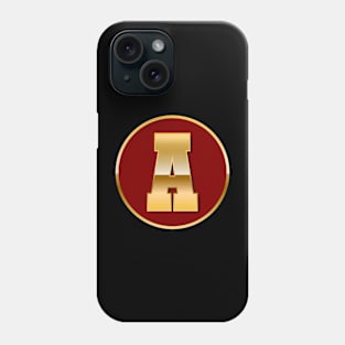 Gold letter A Phone Case