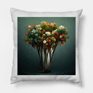 A Still Life of A Dystopian Bouquet Pillow