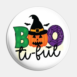 Boo-tiful - Happy Halloween Pin