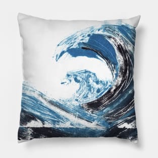 The Big Blue Wave Pillow