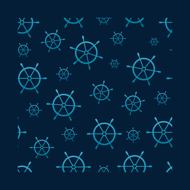 Steering wheelmaritim nautical seamless pattern by star trek fanart and more