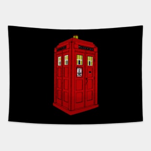 1920's Mackenzie Style Red Police Box Tapestry