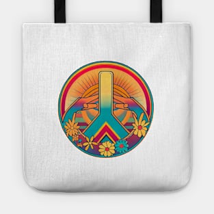 Peace and Love Sunset Tote