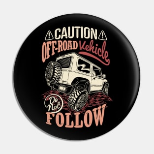 caution off-road vehicle Pin