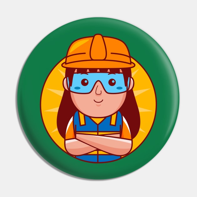 Engineer Woman Pin by MEDZ