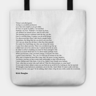 Kirk Douglas Quotes Tote