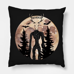 Wendigo Cryptid Halloween Pillow