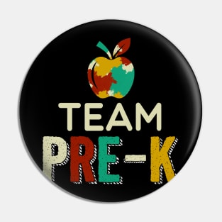 Team Pre-K Awesome Teachers Students Pin