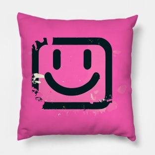 Street Art retro graffiti vintage pink Smile Pillow