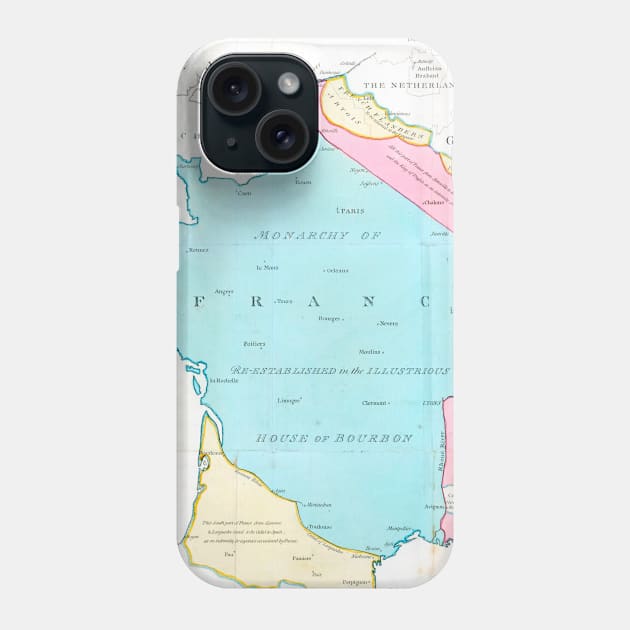 Vintage Map of France (1793) Phone Case by Bravuramedia