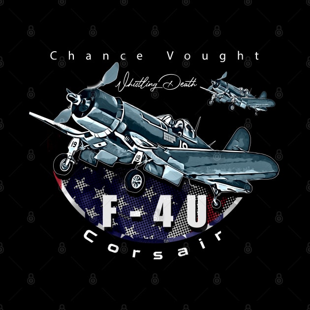 Chance Vought F4-U Vintage American Aircraft by aeroloversclothing