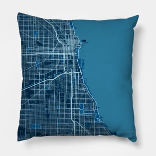 Chicago - Illinois Peace City Map Pillow