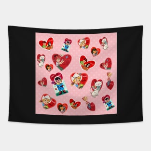 Vintage Valentine Pattern Tapestry