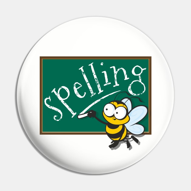 Spelling Bee Pin by Jamie Lee Art