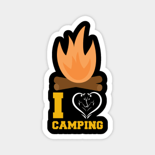 I love Camping T Shirt For Women Men Magnet