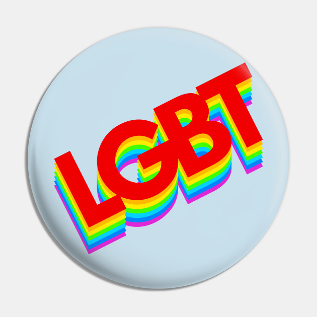 Lgbt Rainbow Logo Pride Pin Teepublic Uk