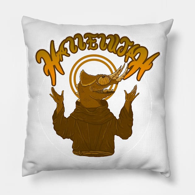 St. Chameleon Pillow by Chandscartoons