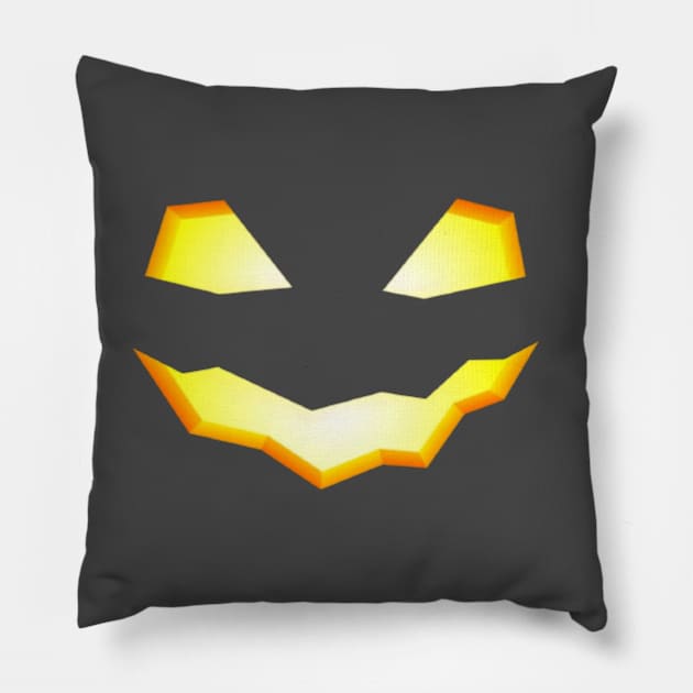 halloween pumpkin face Pillow by dadesignerhimself