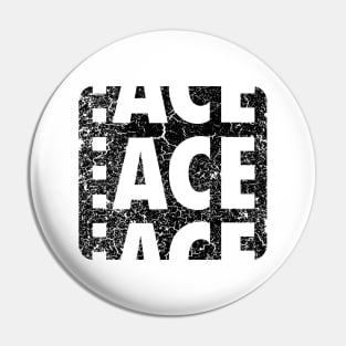 ACE Logo Distressed Black Rounded (Large Print) Pin