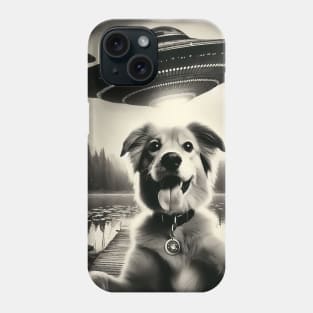 Funny Dog selfie with UFO Phone Case