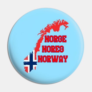 Norway flag & map Pin