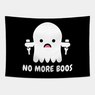 'No More Boos' Funny Ghost Design Tapestry