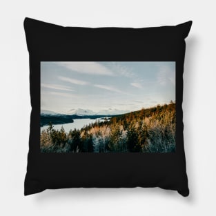 Majestic Peaks of Rondane National Park in Warm Winter Light Shot on Film Pillow
