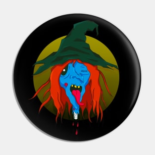 Zombie Witch Pin