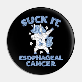 Suck It Esophageal Cancer Unicorn Pin