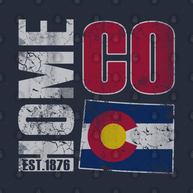 Colorado Home CO 1876 State Flag by E