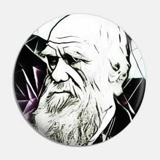 Charles Darwin Black and White Portrait | Charles Darwin Artwork 4 Pin