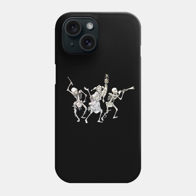 Skeletons Medieval Band Phone Case by Vainilla Thunder