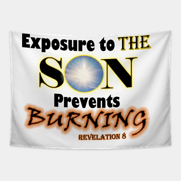 Exposure to the SON Prevents Burning. Revelation 8 Tapestry by KSMusselman