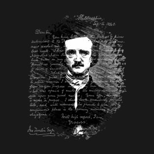 Edgar Allan Poe Portrait Letter 2 T-Shirt
