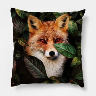 Hiding Fox Pillow