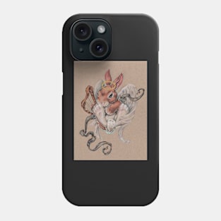 Angel Bunny (with harp and halo) Phone Case