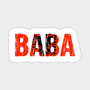 Baba Albanian Dad Father Albania Eagle Flag Distressed Gift Magnet