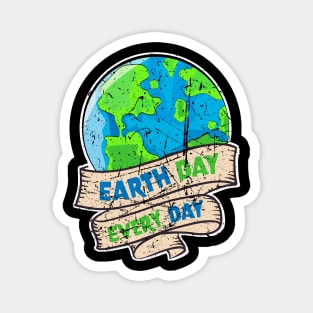 Earth Day Everyday Climate Vote Typographie Illustration Gift Magnet