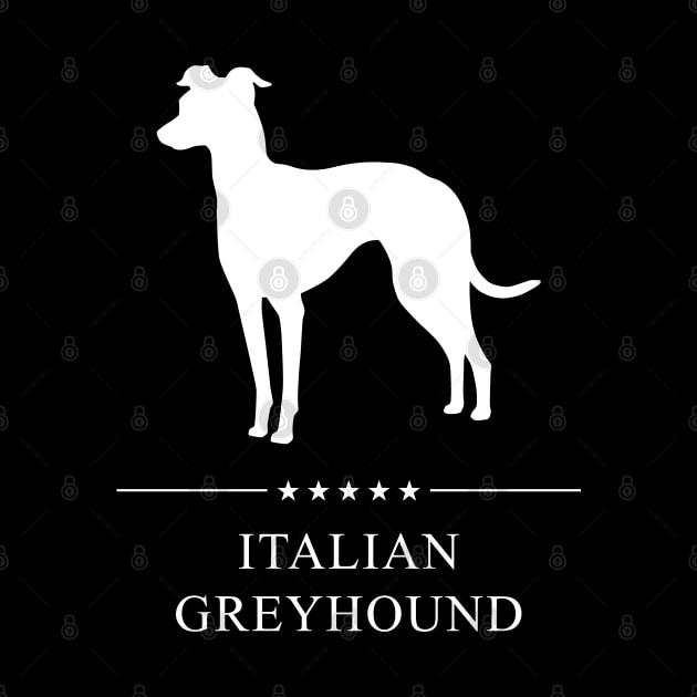 Italian Greyhound Dog White Silhouette by millersye