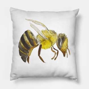 Watercolor Bumblebee Design Pillow