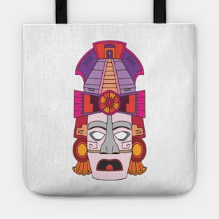 Mayan mask Tote